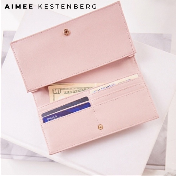 Aimee Kestenberg Marietta Pink Bifold Flat Wallet - Picture 2 of 11